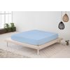 Sábana Bajera Ajustable Lisa Celeste Cama 90 Cm - 90x190/200 Cm, 100% Algodón.