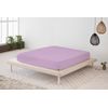 Sábana Bajera Ajustable Lisa Violeta Cama 90 Cm - 90x190/200 Cm, 100% Algodón.