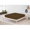 Sábana Bajera Ajustable Lisa Chocolate Cama 90 Cm - 90x190/200 Cm, 100% Algodón.