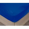 Sábana Bajera Ajustable Lisa Azul Cama 90 Cm - 90x190/200 Cm, 100% Algodón.