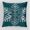 Funda De Cojín Terciopelo Neige Verde Plata 45x45