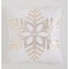 Funda De Cojín Terciopelo Neige Blanco Oro 45x45