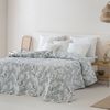 Colcha Jacquard Reversible Algodón Alessia Azul Cama 150 Cm - 250x270 Cm