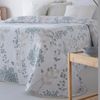 Colcha Jacquard Reversible Algodón Chiara Azul Cama 90 Cm - 180x270 Cm