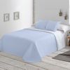 Colcha Lisa Reversible Azul Cama 90 Cm - 180x270 Cm