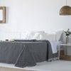 Colcha Multiusos Algodón Anna Negro 180x290 Cm, Plaid Cama, Cubrecama, Jarapa Sofá, Foulard Sofá, Cubresofá