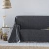 Colcha Multiusos Algodón Summy Negro 250x290 Cm, Plaid Cama, Cubrecama, Jarapa Sofá, Foulard Sofá, Cubresofá