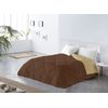 Duvet Bicolor Reversible Beig/choco 180x260 - Cama De 90 Cm, Relleno 300 Gr/m2. Caliente Y Transpirable