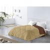 Duvet Bicolor Reversible Beig/choco 235x260 - Cama De 135 Cm, Relleno 300 Gr/m2. Caliente Y Transpirable