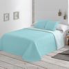 Colcha Lisa Reversible Turquesa Cama 135 Cm - 235x270 Cm