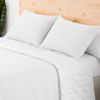 Colcha Lisa Reversible Bordada Blanco Cama 90 Cm - 180x270 Cm