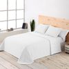 Colcha Lisa Reversible Bordada Blanco Cama 105 Cm - 200x270 Cm