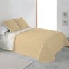 Colcha Estampada Reversible Cosida Julia Ocre Cama 90 Cm - 180x270 Cm