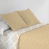 Colcha Estampada Reversible Cosida Julia Ocre Cama 105 Cm - 200x270 Cm