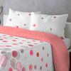 Colcha Estampada Reversible Rocio Coral Cama 90 Cm - 180x270 Cm