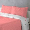 Colcha Estampada Reversible Rocio Coral Cama 90 Cm - 180x270 Cm