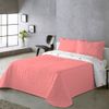 Colcha Estampada Reversible Rocio Coral Cama 105 Cm - 200x270 Cm