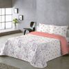 Colcha Estampada Reversible Valeria Coral Cama 90 Cm - 180x270 Cm