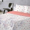 Colcha Estampada Reversible Valeria Coral Cama 105 Cm - 200x270 Cm