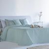 Colcha Jacquard Reversible Algodón Nahia Verde - Cama 150 Cm - 250x270 Cm