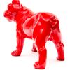 Figura Decorativa Perro Boston Terrier Kuatéh De Poliresina 43x19x32 Cm Rojo