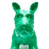 Figura Decorativa Perro Schnauzer Kuatéh De Poliresina 38x18x31 Cm Verde