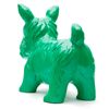 Figura Decorativa Perro Schnauzer Kuatéh De Poliresina 38x18x31 Cm Verde