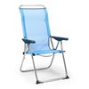 Silla De Playa Y Jardín Plegable Solenny Reclinable 5 Posiciones Con Respaldo Anatómico 67x63x114 Cm Color Azul