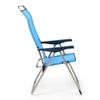 Silla De Playa Y Jardín Plegable Solenny Reclinable 5 Posiciones Con Respaldo Anatómico 67x63x114 Cm Color Azul