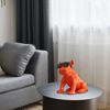 Figura Bulldog Kuatéh Khal 40x23x34 Cm Naranja Sentado