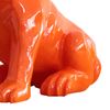 Figura Bulldog Kuatéh Khal 40x23x34 Cm Naranja Sentado