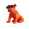 Figura Bulldog Kuatéh Khal 40x23x34 Cm Naranja Sentado