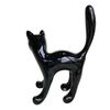 Figura Gato Kuatéh Bastis 22x12x31 Cm Negro