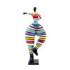 Figura Decorativa Silueta Femenina Con Brazo En La Cadera Kuatéh Georgia De Poliresina 55x34x138 Cm Multicolor