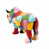 Figura Decorativa Rinoceronte Tamaño L Kuatéh De Poliresina 104x26x47 Cm Multicolor