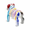 Figura Decorativa Bulldog Tamaño M Kuatéh Thor De Poliresina 61x32x38 Cm Multicolor