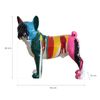 Figura Decorativa Boston Terrier Tamaño Xs Kuatéh Alaine De Poliresina 32x14x30 Cm Multicolor