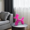 Figura Decorativa De Perro Simulando Un Globo Tamaño Xs Kuatéh De Poliresina 41x13x41 Cm Color Rosa