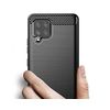 Funda Gel Tpu Tipo Carbon Negra Samsung Galaxy A12 / M12