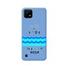 Funda Silicona Líquida Azul Realme C21 Diseño Agua