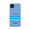 Funda Silicona Líquida Azul Samsung Galaxy A22 5g Diseño Agua