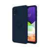 Funda Silicona Líquida Ultra Suave Con Anillo Samsung Galaxy A22 4g / M22 Color Azul