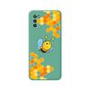 Funda Silicona Líquida Verde Samsung Galaxy A03s Diseño Abeja