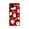 Funda Silicona Líquida Roja Realme C11 2021 Diseño Cerdos