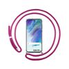 Funda Colgante Transparente Samsung Galaxy S21 Fe 5g Con Cordon Rosa Fucsia