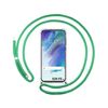 Funda Colgante Transparente Samsung Galaxy S21 Fe 5g Con Cordon Verde Agua