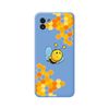 Funda Silicona Líquida Azul Para Samsung Galaxy A03 Diseño Abeja