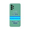 Funda Silicona Líquida Verde Para Samsung Galaxy A13 4g Diseño Agua