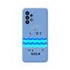 Funda Silicona Líquida Azul Para Samsung Galaxy A53 5g Diseño Agua