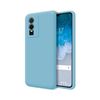 Funda Silicona Líquida Ultra Suave Para Vivo Y76 5g Color Azul